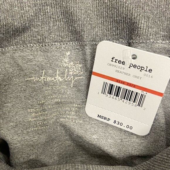 NWT People Grey Biker Run Shorts Stretch Size XS/S Bohemian Bike Shorts Dance - Picture 4 of 5